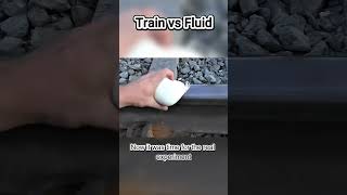 Train vs NonNewtonian Fluid Experiment NonNewtonianFluid TrainVsFluid ScienceExperiment [upl. by Josephine]