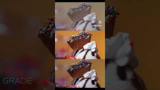 Color grade comparison ice cream B rolls icecream cinematic productvideos filmmaking [upl. by Hackett]