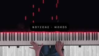 BOYZONE  words Piano tutorial [upl. by Paco549]