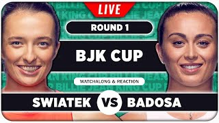 SWIATEK vs BADOSA  Billie Jean King Cup 2024  LIVE Tennis Watchalong Stream [upl. by Rednal]