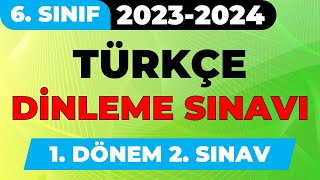 6 Sınıf Türkçe Dinleme Sınavı 1 Dönem 2 Sınav Soruları ve Cevapları  Heykeli Dikilen Eşek [upl. by Eda]