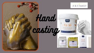 DIY  How to cast your hands for couples with hand casting Kit  Hand Casting  A amp S Family Tamil [upl. by Esinehs]