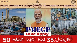 How To Apply PMEGP Loan  35 Subsidy Loan Apply Online  PMEGP Govt ଲୋନ୍ କିପରି ଆବେଦନ କରିବେ 202425 [upl. by Vidal]