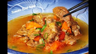 😍BEST Tomato Beef Soup with Beef Shank🐂 Tomatoes🍅 Onions amp more Easy How to make Step by Step💯番茄牛肉湯 [upl. by O'Callaghan558]