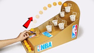 How to make NBA Basketball Board Game using Cardboard [upl. by Ades433]