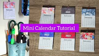 2024 Mini Calendar Tutorial Tear off each month  small calendar for the wall [upl. by Tymon697]