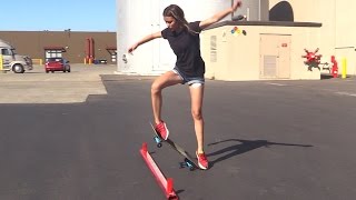 GIRL LEARNS HER FIRST SKATEBOARD TRICKS  EP 3 OLLIE FIRST STEPS [upl. by Wilsey]