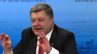 Poroshenko to Europe You forget Russian aggression too fast 2016 Munich Security Conference [upl. by Seyah]