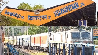 4 IN 1 VISAKHAPATNAM TRAINS AT VISAKHAPATNAM RAILWAY STATION [upl. by Llibyc]