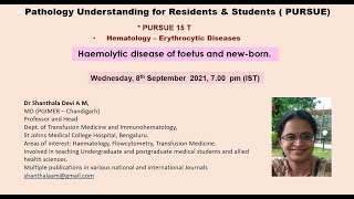 Pursue 15 T Live Hematology – Erythrocytic Diseases Hemolytic disease of foetus and newborn [upl. by Nuawad]