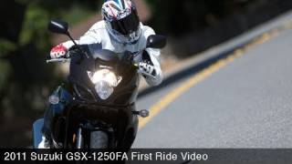 MotoUSA 2011 Suzuki GSX1250FA First Ride [upl. by Nilra]