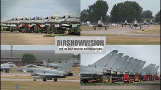 OVER 20 TYPHOONS IN MASS TAKEOFF FOR RAF100 LONDON FLYPAST airshowvision [upl. by Nylrac72]