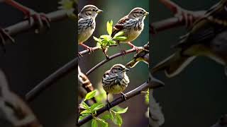 Cute Sparrow with peaceful voice animated video  Nature kingdom [upl. by Ennirak]