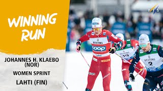 Johannes H Klaebo completes superb sweep in Lahti  FIS Cross Country World Cup 2324 [upl. by Atinnod]