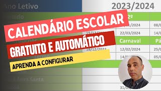 Aprenda a configurar o calendário escolar automático 2023 2024  Instruções gerais de utilização [upl. by Tillie]