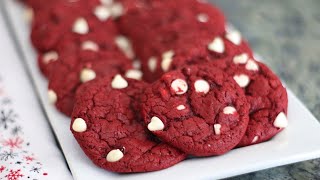 How to Make Bakery Style RED VELVET BOX CAKE COOKIES using 5 ingredients ONLY [upl. by Tekcirk677]