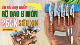 Bộ dao 8 món 250k làm bằng nhíp xe Ô tô [upl. by Lien]