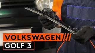 Wie VW GOLF 3 1H1 Schrägheck Scheibenwischer wechseln TUTORIAL AUTODOC [upl. by Ilohcin243]