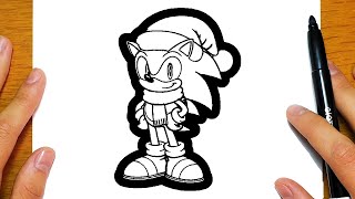 COME DISEGNARE SONIC PER NATALE  Disegni facili ed educativi [upl. by Atnahsa918]