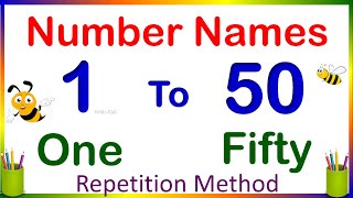 1 to 50 Numbers Names  NUMBER SPELLING 1  50  Numbers Name for kids  Numbers in Words numbers [upl. by Eleets]