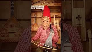 Russian mummer playing traditional bowed lyre gudok [upl. by Tonry]