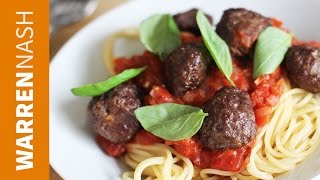 Spaghetti Meatballs Recipe  with Venison Meatballs from Iceland  Recipes by Warren Nash [upl. by Ajan]