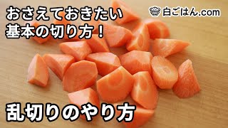 乱切りのやり方／おさえておきたい野菜の切り方の基本 [upl. by Erdnaxela]