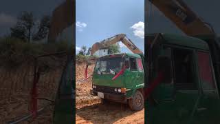 truckland excavator shortvideo roadbuilding bigtruckdriver roadconstruction [upl. by Aicenek]