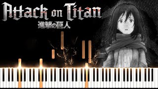 Attack on Titan  Utsukushiki Zankoku na Sekai  season 1 ED 1 Piano Tutorial [upl. by Ogu286]