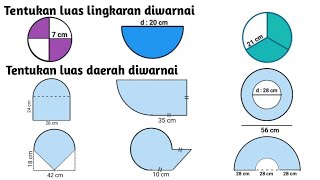 Cara menghitung Luas lingkaran diwarnaidiarsir [upl. by Beller]