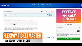 Flexpay with Ticketmaster How to Apply Buy Now Pay Over 612 months Beyonce Drake amp Events [upl. by Zrike]