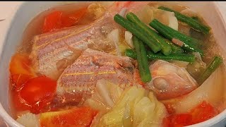 Sinabawang bisugo  How to make Fish and Vegetables Soup [upl. by Katti]