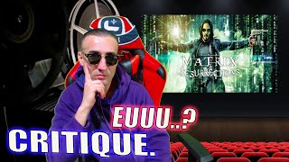 MATRIX RESURRECTIONS  CRITIQUE Zéro spoilers [upl. by Stafani]