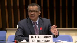 WHO Dr Tedros Adhanom Ghebreyesus at the DirectorGeneral candidates forum [upl. by Chilcote]