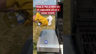 Prevent Rust on Grill Grates with Just Cooking Oil shorts [upl. by Aan]