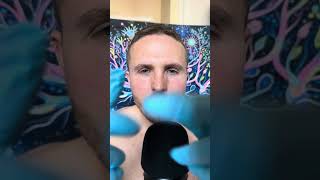 ASMR Spit painting your face with gloves on  Audio Tinglefest [upl. by Aiclid221]