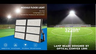 400W LED Stadium Flood Light  200W Module Design [upl. by Armanda966]