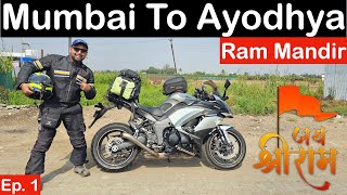 MUMBAI TO AYODHYA RIDE BEGINS  Ram Mandir  Ep 1  600kms to Indore  Jai Shree Ram [upl. by Tammy]