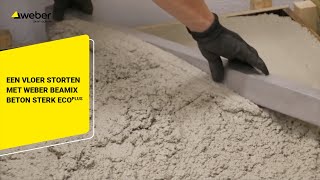 Een vloer storten met Weber Beamix Beton sterk ecoplus [upl. by Sonni]