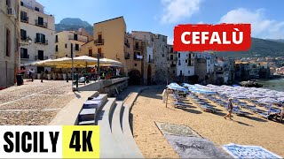 SICILY ITALY 🇮🇹 4K Cefalù — Walking Tour [upl. by Nosila356]