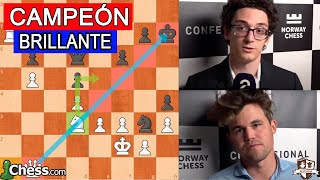 Campeón en Un IMPRESIONANTE REMATE CARLSEN Vs CARUANA [upl. by Girand]