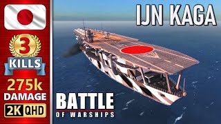 BATTLE OF WARSHIPS ⚓ KAGA  3 KILLS  275k DAMAGE 💥 [upl. by Byrne899]