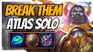 BREAKING THEIR BONES WITH THIS ATLAS SOLO BUILD  Smite Atlas solo [upl. by Ntsyrk295]