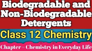 Biodegradable and Non Biodegradable Detergents With Examples  Class 12 Chemistry in  Hindi [upl. by Analak]