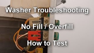 How to Test the Water Valve on your Washer  Not Filling or Overfilling [upl. by Holbrooke]