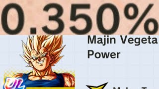 0350 DROP RATE FOR ULTRA MAJIN VEGETA Dragon Ball Legends [upl. by Anavrin648]