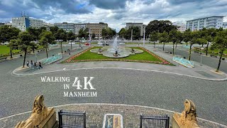 Walking in Mannheim Germany  4k Video  Walking Tour [upl. by Lhok710]