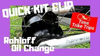 Sub Questions  Rohloff Speedhub Oil Change amp other Trike maintenance [upl. by Oleg]