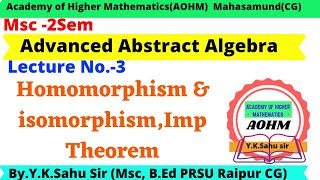 Homomorphism and Isomorphism of R module  Quotiont module [upl. by Acima]