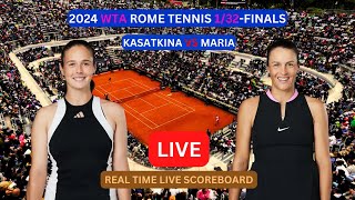 Daria Kasatkina Vs Tatjana Maria LIVE Score UPDATE Today Womens Tennis 2024 WTA Rome 132Finals [upl. by Aicre]